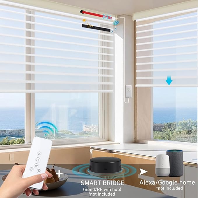 Rollerhouse Rechargeable Wireless Tubular Roller Shade Motor Kit, - Image 2