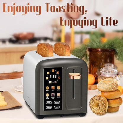 SEEDEEM Toaster 2 Slice with Touch Screen, Faster Heating Speed, 7 Shade Setting - Image 7