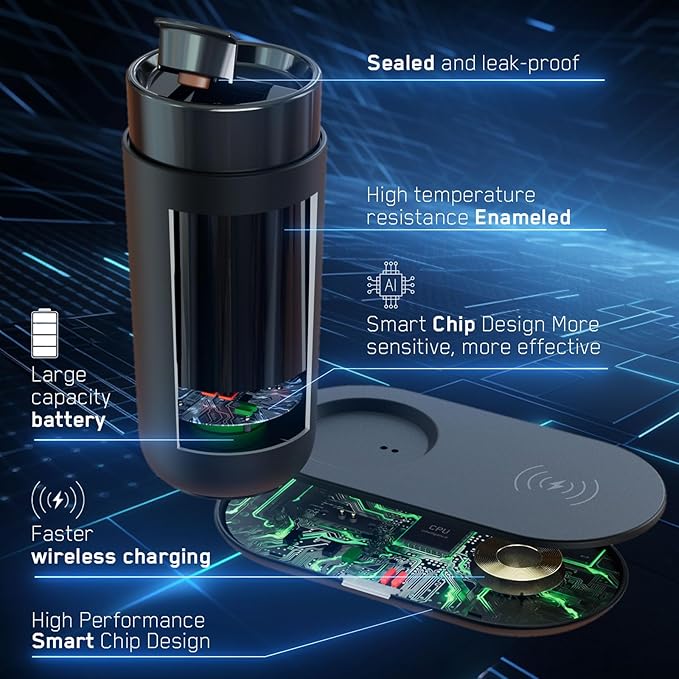 Temperature Control Heated Coffee Mug Smart Self Heating Travel Mug 12 Oz App - Image 4