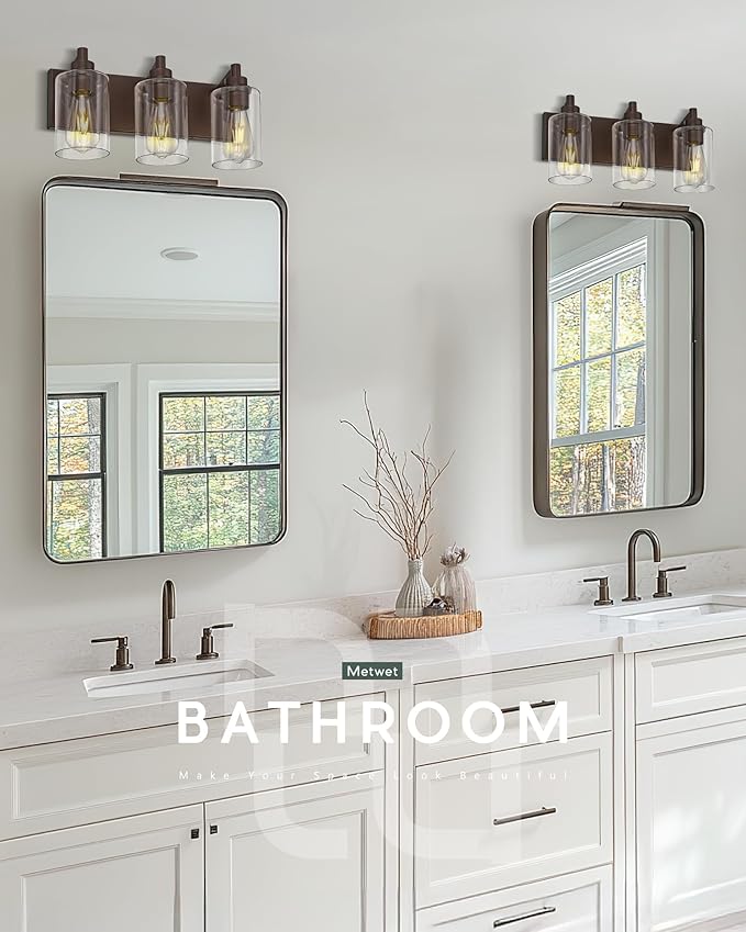 METWET 3-Light Bathroom Light Fixtures, Modern Vanity Light - Image 5