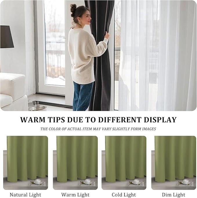 JIUZHEN Room Divider Curtains for Bedroom/Living Room, Thermal Insulated - Image 4