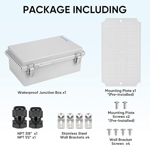 TICONN Waterproof Electrical Junction Box IP67 ABS Plastic Enclosure - Image 6