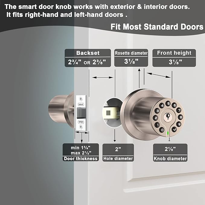 iulock Waterproof Electronic Door Knob - Image 6