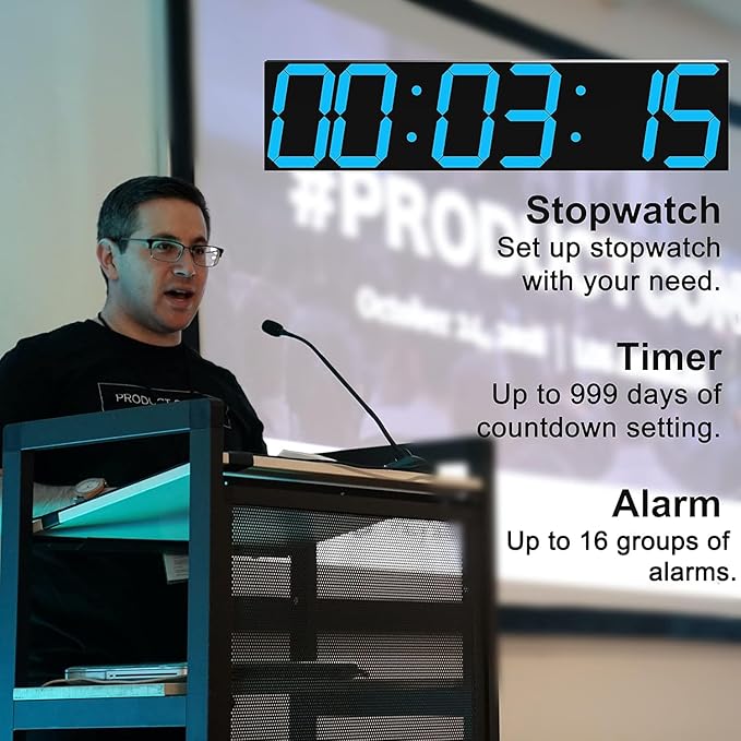 CHKOSDA Digital Wall Clock, Oversize Led Digital Clock Large Display - Image 4