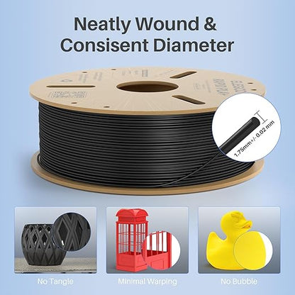 ELEGOO Rapid PLA Plus Filament 1.75mm Orange 1KG, PLA+ 3D Printer Filament - Image 5