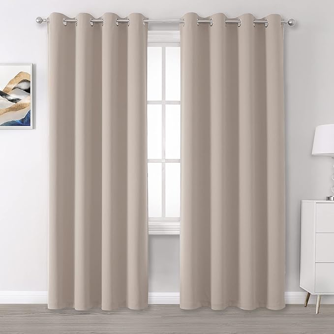 DUALIFE Blackout Curtains 96 Inches Long by DUALIFE