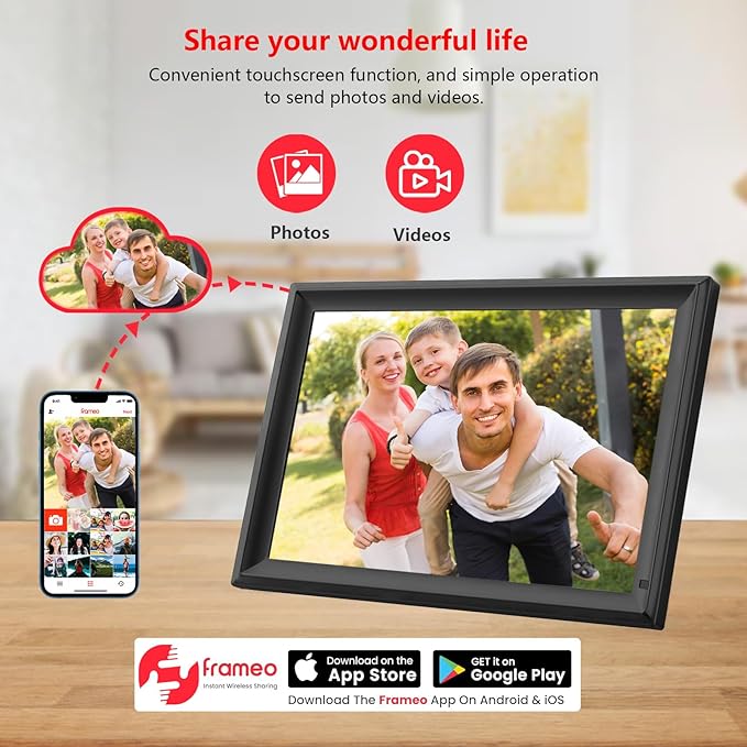 FRAMEO WiFi Digital Picture Frame 32GB Smart 15.6 Inch Digital Photo Frame FHD - Image 5