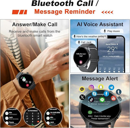 Smart Watch for Men Women Fitness: Make Answer Call Running Digital Mens - Image 2