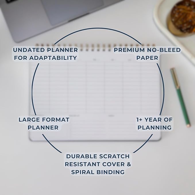 | Durable & Sleek | Undated Daily and Weekly Planner | 8.25" x 11.75" | To Do - Image 4