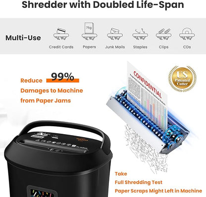 Paper Shredder 14-Sheet Cross-Cut Shredder - Image 2