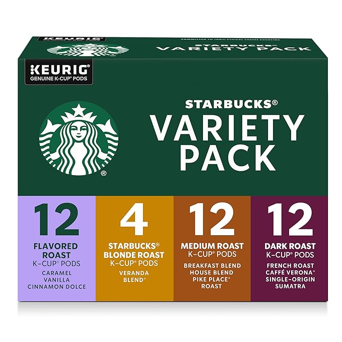 Starbucks K-Cup Coffee Pods, Starbucks Blonde, Dark Roast and Flavored Hot or by StarbucksCoffee