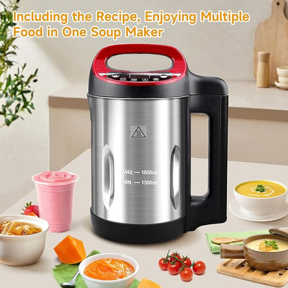 Homtone 1.6L Soup Maker Machine, Stainless Steel Soup Maker Blender - Image 7