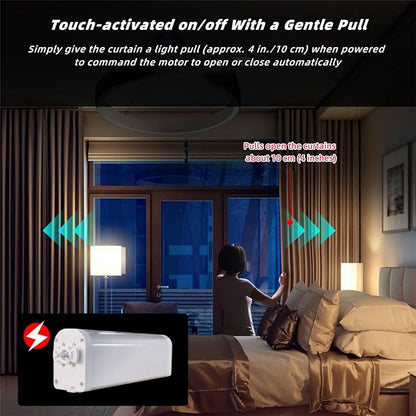 Lemoeyes Electric Curtain Track, Retractable Motorized Curtains Rod From - Image 3