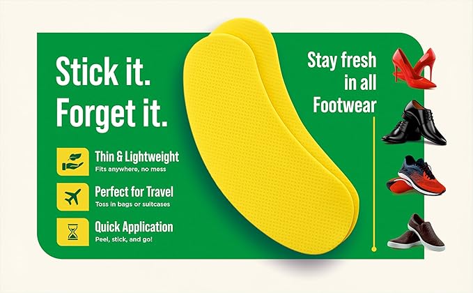 Natural Shoe Deodorant Stickers, Odor Remover Patches - Image 7
