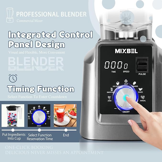 Professional Blenders for Kitchen 2200W High-Powered Blender for Smoothies - Image 2