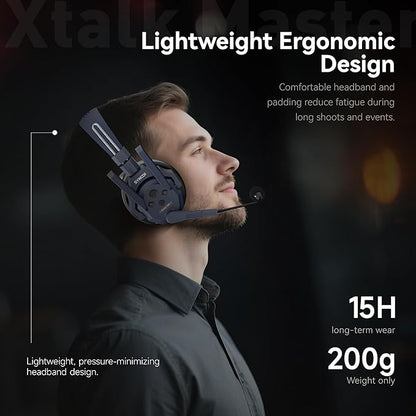 SYNCO Xtalk Master Wireless Intercom Headset System, 2 Person 2.4GHz - Image 8