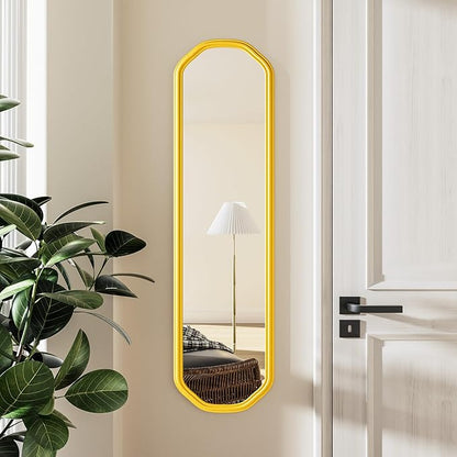 Modern Slim Wall Decor Mirror 10"x44" Gold - Image 8