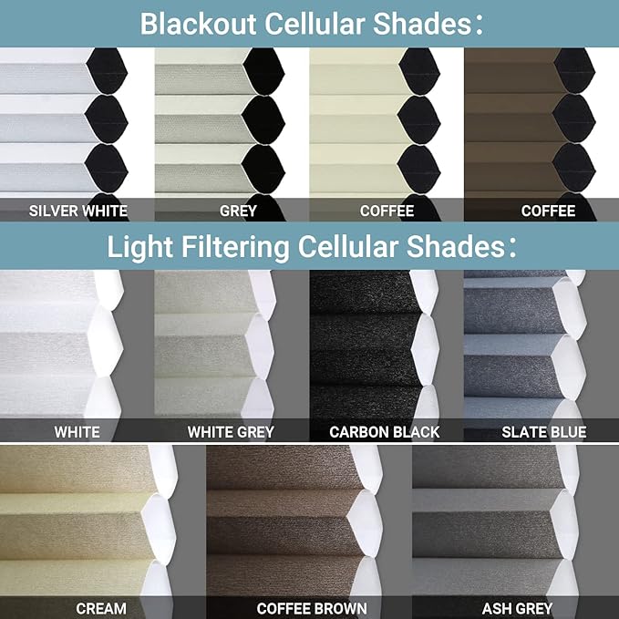 SmartWings Cellular Fabric Samples, 100% Blackout & Light Filtering Fabric - Image 3