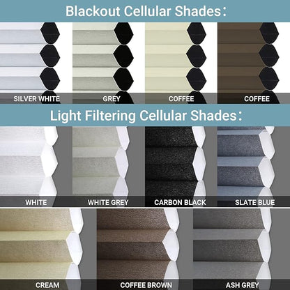 SmartWings Cellular Fabric Samples, 100% Blackout & Light Filtering Fabric - Image 3