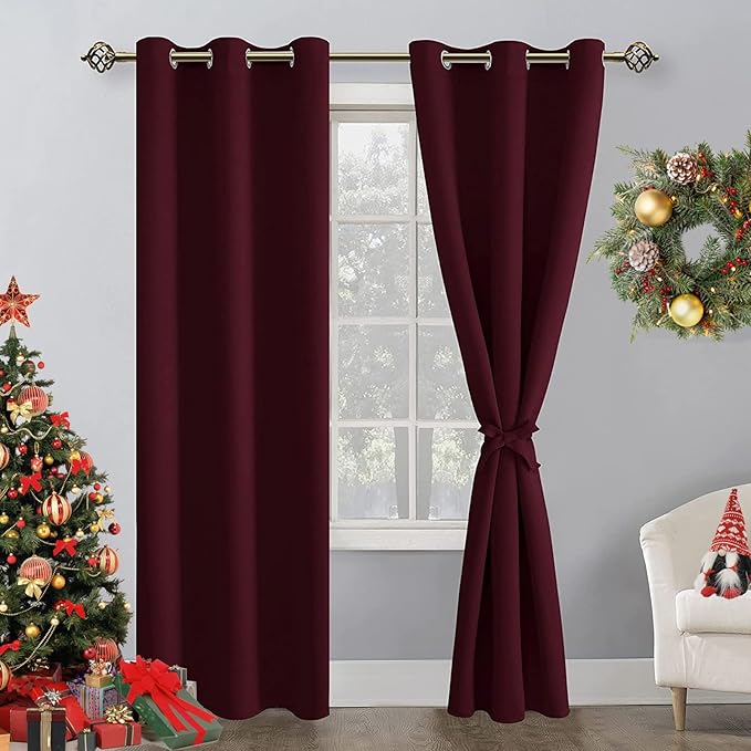 Hiasan Blackout Curtains for Bedroom, 42 x 84 Inches Long by Hiasan