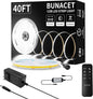 BUNACET COB LED Strip Light 40ft/12m Cool White 6500K High Lumen CRI 90+ by BUNACET