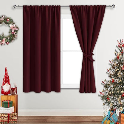 JIUZHEN Christmas Blackout Curtains by JIUZHEN