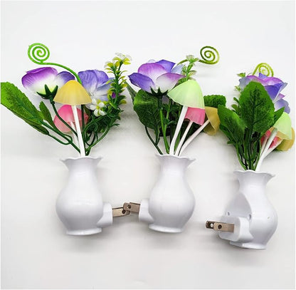 AUSAYE 3Pack Sensor Night Lights Plug into Wall Rose Flower Light, Led Lamp - Image 9