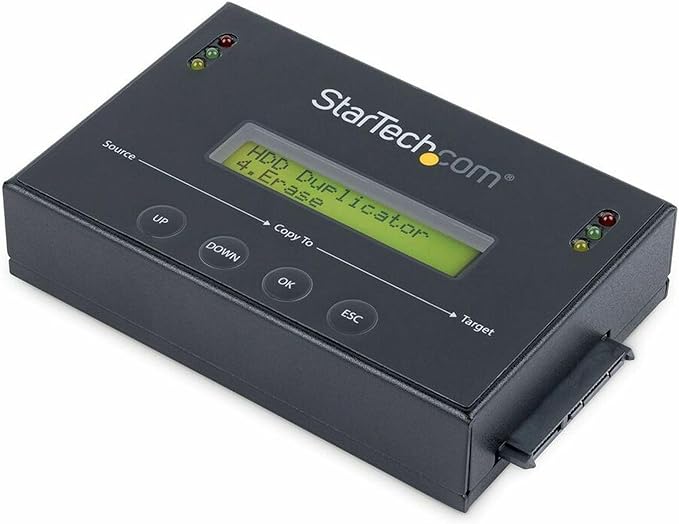 StarTech.com 1:1 Standalone Hard Drive Duplicator & Eraser, SATA HDD / SSD Disk by StarTech