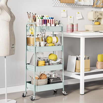 TOOLF 4-Tier Metal Rolling Cart - Image 9