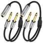 Togconn 2-Pack 1/4 inch TS Mono Splitter Y Adapter, 6.35mm Mono Female to Dual by Togconn