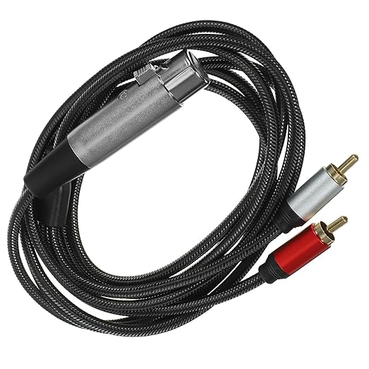 SEWCHICS XLR Female to Dual RCA Audio Splitter Cable 2m Microphone Signal Patch by Unknown