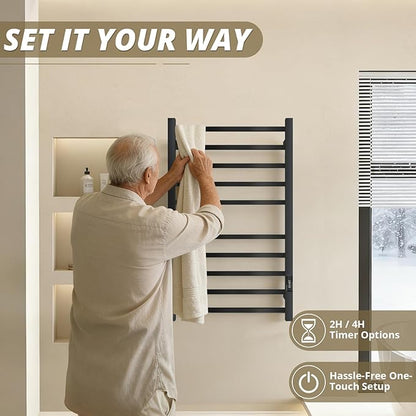 Towel Warmers for Bathroom, Heated Towel Rack Wall Mounted Large Racks - Image 2