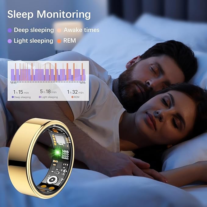 Smart Health Ring for Women Men, Fitness Tracker Ring - Image 3
