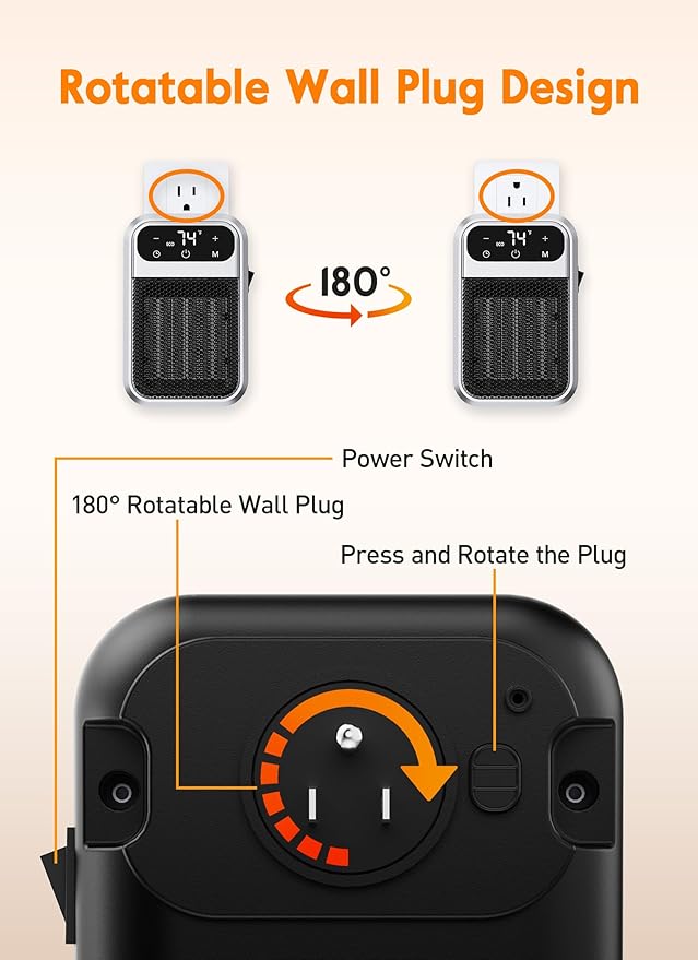 Givebest Cyber 800W Plug in Heater - Image 2