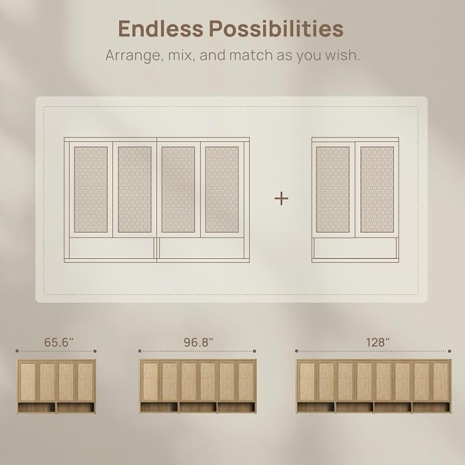 SICOTAS Rattan Shoe Storage Cabinet - Image 3