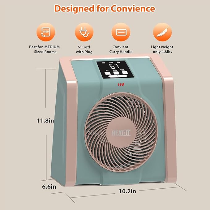 HEATIT Space Heater for Indoor, Digital Display - Image 8