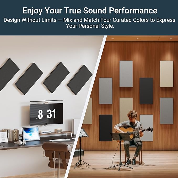 4 Pack High-Density Core with Fabric Cover Acoustic Panels – 24×12×2 In - Image 7