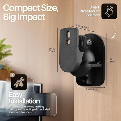 TNP Universal Satellite Speaker Wall Mount Bracket Ceiling Mount Clamp - Image 3