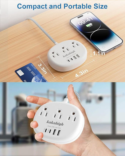 Small Extension Cord with USB C - 5 FT Short Extension Cord - Image 4