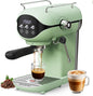 Espresso Machine with Steam Milk Frother Semi Automatic 20 Bar Compact Green by Unknown