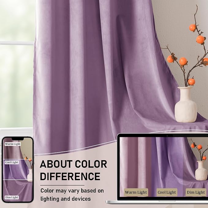 JIUZHEN Velvet Blackout Curtains - Image 5