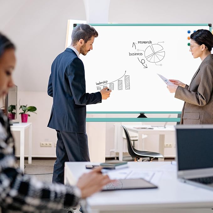 Rolling Whiteboard, 48x32 Inches Dry Erase Board - Image 8