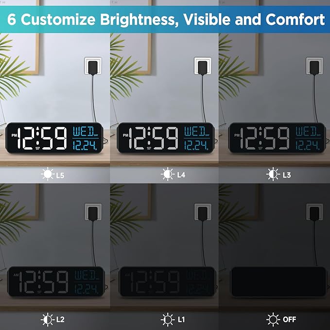 Peakeep Large Display Digital Alarm Clock - Image 3