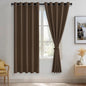 JIUZHEN Brown Blackout Curtains by JIUZHEN