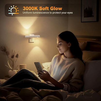 JandCase LED Night Light, Modern Night Lights Plug into Wall, Soft White 3000K - Image 5