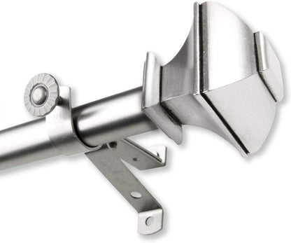 13/16" Moyat 5-Sided Bay Window Curtain Rod - Satin Nickel