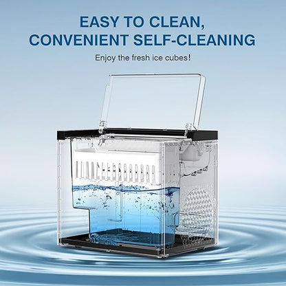 Ice Makers Countertop, 9 Ice Cubes in 6 Mins Portable Ice Maker, 2 Sizes of - Image 4