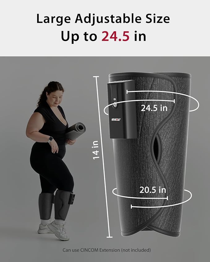 CINCOM Leg Massager with Heat and Air Compression, Cordless Calf Massager - Image 6