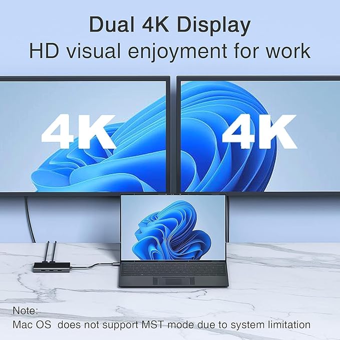USB C Docking Station Dual Monitor Adapter - Image 3