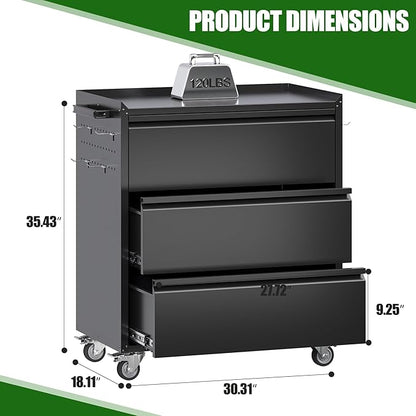3 Drawers Garage Storage Cabinet - Image 3
